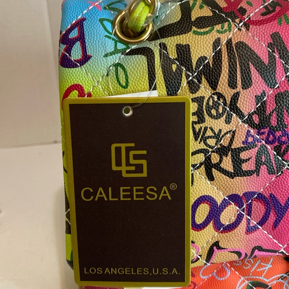 NWT Caleesa Vegan Graffiti Purse - Picture 8 of 11